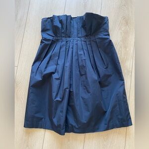 BCBGeneration Black Strapless Pleated Cocktail Dress